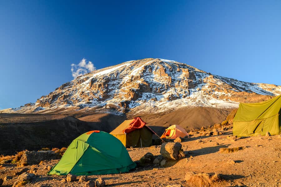 Campsite on Kilimanjaro
