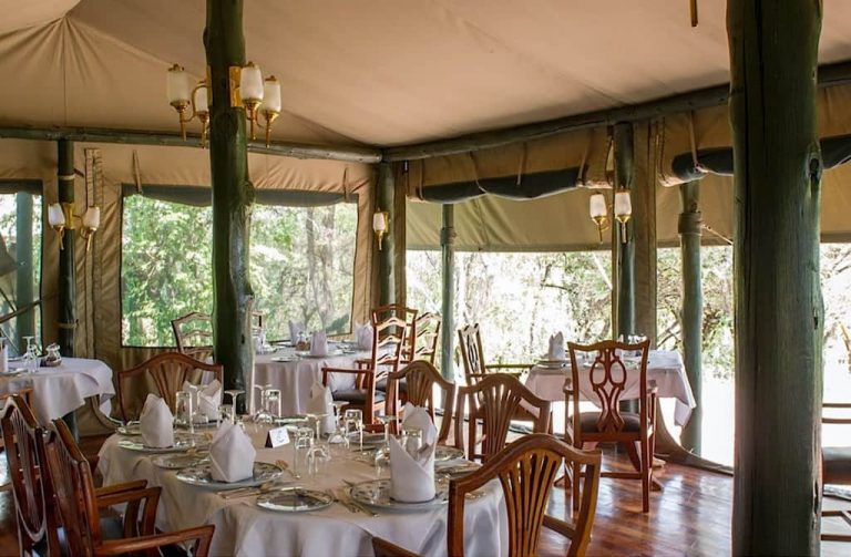 Kirawira Luxury Lodge dining room