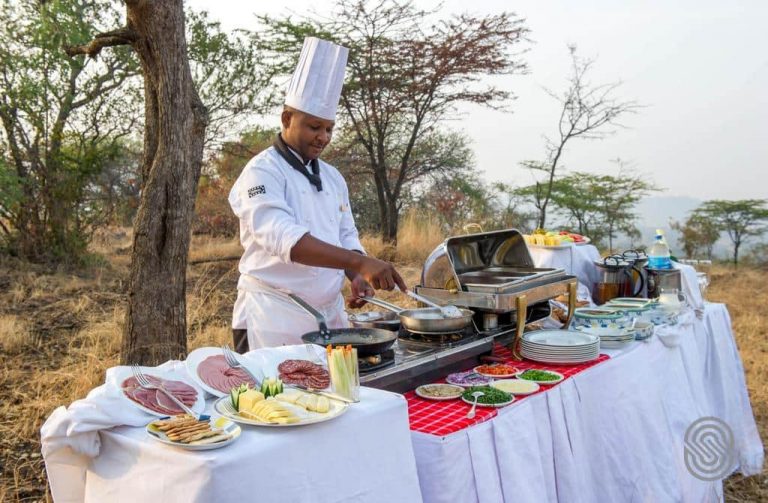 Kirawira Luxury Lodge outdoor kitchen