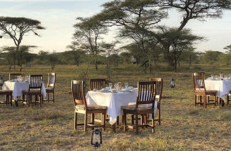 Ndutu Safari Lodge outdoor dining