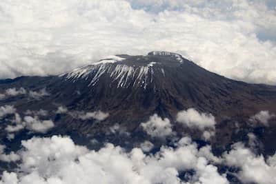 Kilimanjaro surrounded by clouds