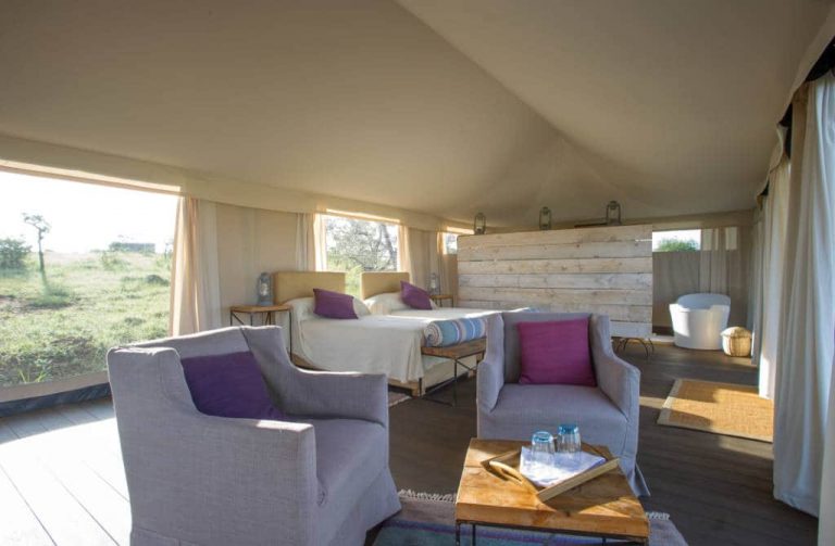 Mara Mara Tented Lodge tent lounge