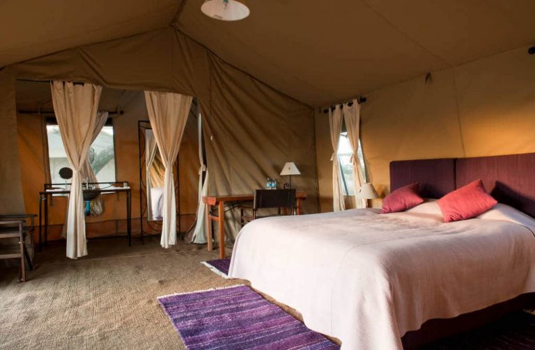 Mara Under Canvas tent interior