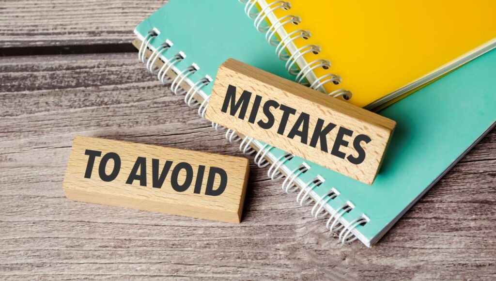 words mistakes to avoid on wooden blocks