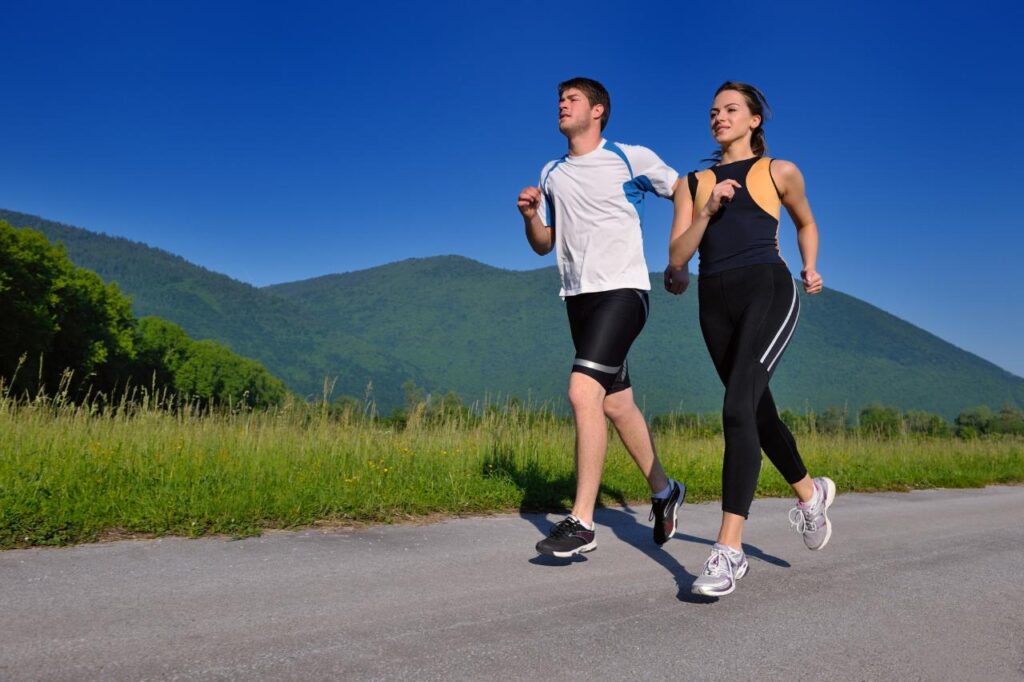 couple jogging together