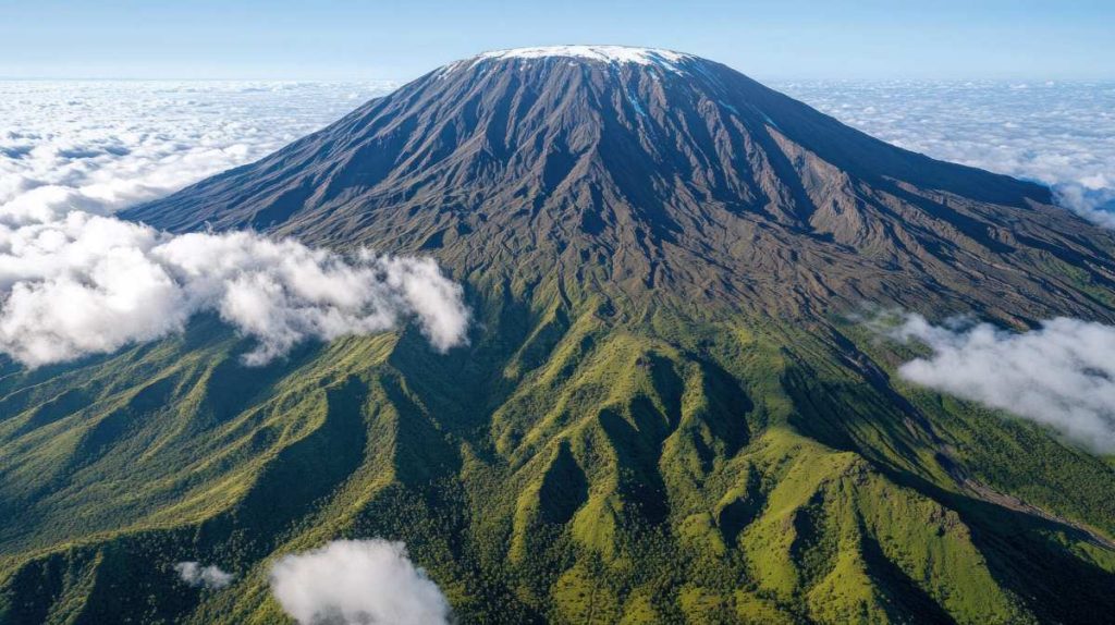 Aerial view of Mount Kilimanjaro, Tanzania