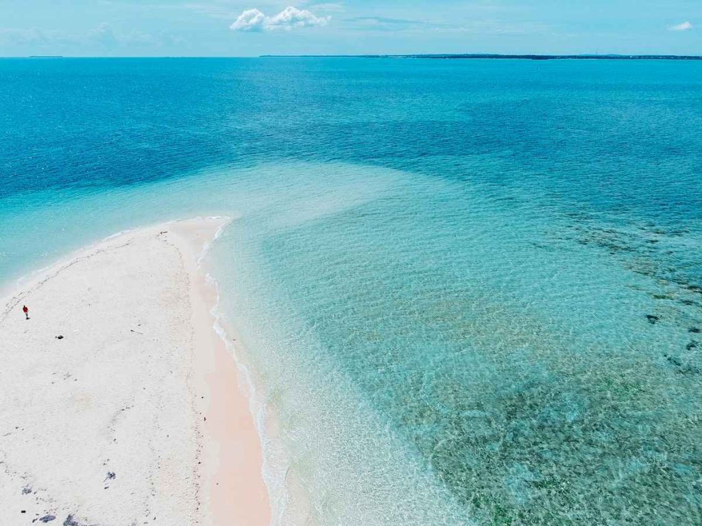 drone shot of Zanzibar Island, Tanzania