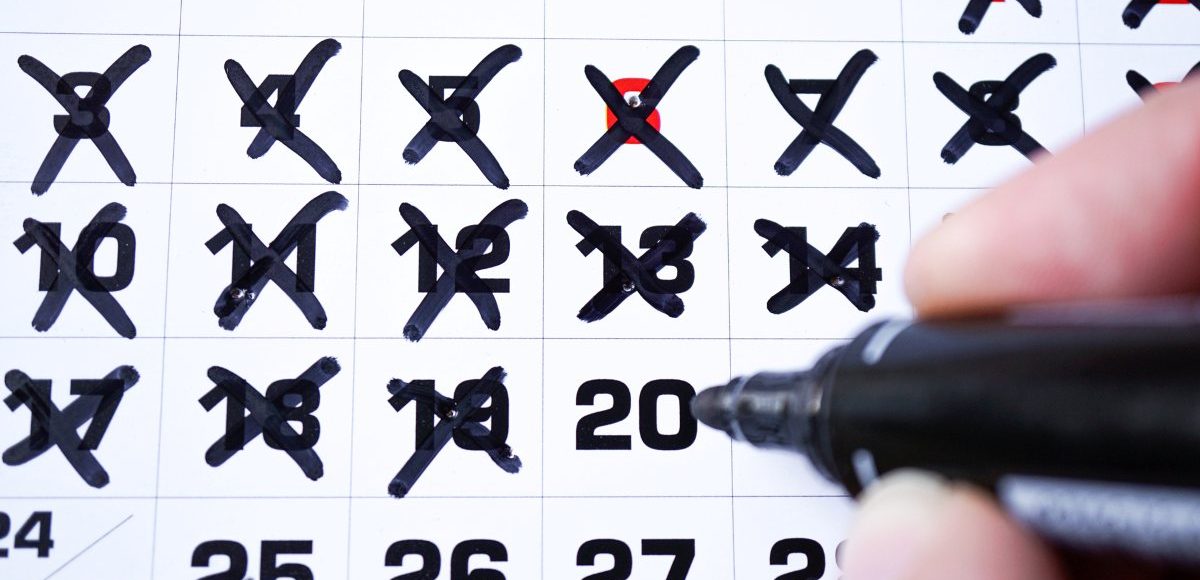 days of the month in the calendar