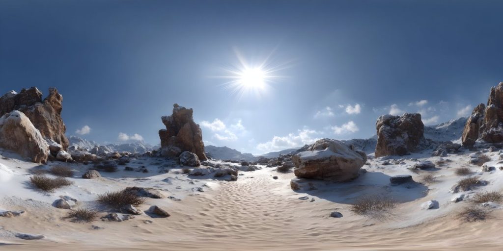 snowy desert landscape